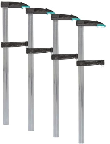 wolfcraft 3612000 - Serre-joint à Vis SZ 80-450 mm - Saillie 80 mm - Ouverture 450 mm - Force de Serrage 240 kg (Lot de 4)