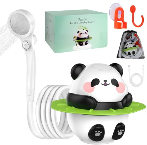 Barong Yekhna Portable Shower for Camping, 10500mAh Rechargeable Outdoor Shower with 3 Spray Modes, IPX7 Waterproof Camping Shower Pump for Hiking, Travel, Pet Bath, Car Washing