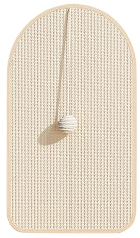 Kratzmatte für Katzen, Sisal-Kratzmatte, 55 x 33 x 1 cm, Wandmontage, verschleißfestes Material, rutschfeste Unterseite, natürliche Farbe, ideal für Teppiche, Sofas, Böden