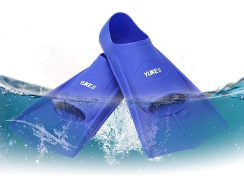 Aletas de entrenamiento de natación, 2 aletas flotantes flexibles para natación, aletas de natación aerodinámicas, adecuadas para práctica de natación, esnórquel, buceo y mejora la fuerza de las