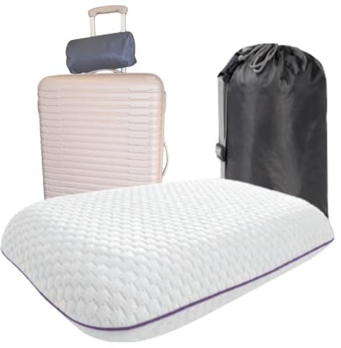 Reisekissen/Nackenkissen Voyage Soft Neck Support mit Baumwollschutzhülle & Reisetasche – Ergonomisches mit Memory Foam – Temperaturausgleichend – Öko-Tex® zertifiziert, 27×42x8cm, Made in Turkey