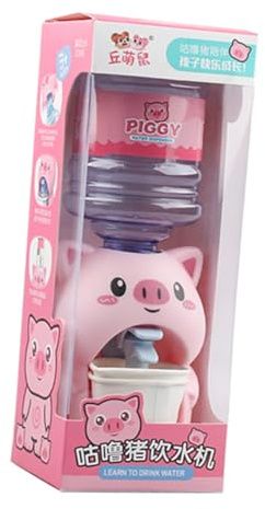 Mikinona Mini Dispensador de Agua para Diseño Cerdito Juguete Educativo y Desmontable Fácil de Limpiar y para Cocinas Casas de Muñecas Resistente Color Aleatorio
