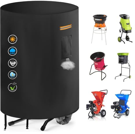 Wood Chipper Shredder Mulcher Cover,Heavy Duty 420D Oxford Cloth Wood Breaker Cover Waterproof,Dust Protective Covers for Electric Leaf Mulcher,Accessories for Electric Shredder Machine / Leaf Mulcher