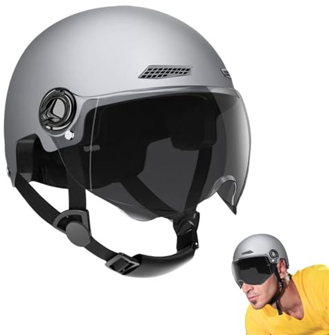 Casco Con Visiera Per Bici Elettrica Uomo, Casco Monopattino Elettrico Adulti, Mezzi Caschi Da Bici 26 * 20 * 18 Cm, Per Uomo Donna, Caschi Adulti Con Visiera Parasole