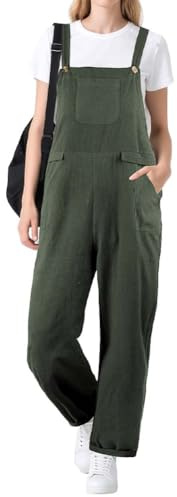 BSBUY Women's Dungarees Large Size Jumpsuits Long Bib Trousers Loose Casual Sleeveless Overall Plus Size Strappy Overalls Leisure One Piece Suit Black Bib Overalls with Pockets(XL)