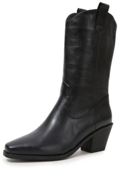 ENEN Stivali Cowboy Donna Texani Pelle, 34-45 EU Stivali Monta Western Cowboy Donna Alti Comodi Morbida Suola Antiscivolo Moda Eleganti per Autunno e Inverno (S604 Marrone,35)