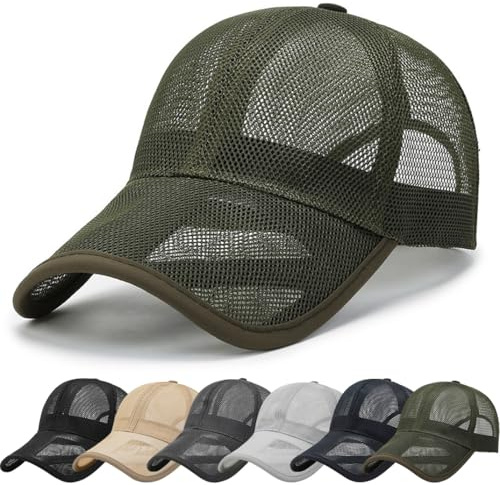Cappello Baseball Uomo Estivi Rete Donna con Visiera Traspirante Cappellino con Visiera Casuali Leggero Sport all'Aria Aperta Uomo Donne Leggero Cappellini Estivo Berretto Baseball Regolabile Snapback