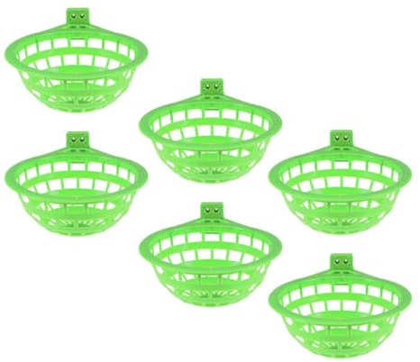 HOMSFOU Nids en Abs Lot de 6 pour Pigeons et Petits Perroquets Design Confortable et Polyvalent pour L'élevage Nidification des Oiseaux