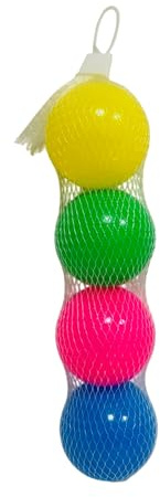 Lätta strandbollar 4 bollar stora 5,5 cm strandtennisracketar strand boll ersättning 4 delar för färgglada racketar sommar trädgårdsracketar vuxna (A)