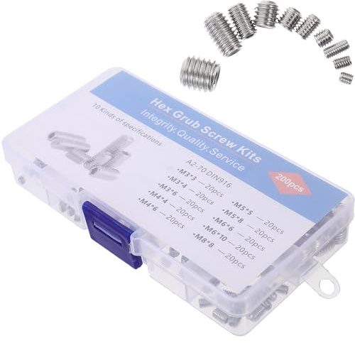FOYTOKI Stainless Steel Socket Grub Screw Hexagonal and Thread Design Headless Screws 304 Solid Material Reliable Fastening Aesthetic Use for Product Design Engineering