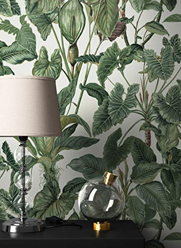 NEWROOM Blumentapete Tapete Grün Blumen Blätter Floral Vliestapete Vlies moderne Design Optik Blumentapete Modern inkl. Tapezier Ratgeber