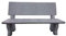 Dehner Gartenbank, 2-Sitzer, ca. 120 x 50 x 75 cm, Granit, grau
