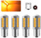 4 X 1156BAU15S PY21W Bombilla LED Amarillo Señal de giro Bombilla Super Brillante 6000K 5630 33 SMD Frente de coche y Luz de señal de giro trasera 12-30 V