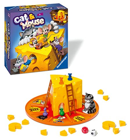 Ravensburger Social Board Game Cat and Mouse - Children's Game: Cat and Mouse - 4+ - 99 Years - 4 Players - Box - Polish Translation