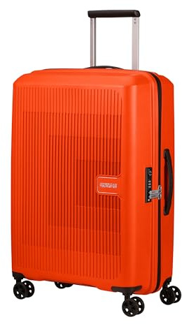 American Tourister Aerostep - Spinner M, Expanderbart fodral, 67 cm, 66,5/72,5 L, Orange (Ljus Orange)