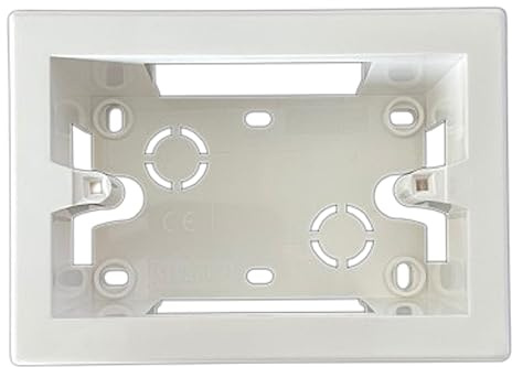 Scatola Esterna 503, Cassetta da Parete Portafrutti 3 Moduli, 125 x 90 x 47 mm, IP40, Colore Bianco, Compatibile con Serie Civili