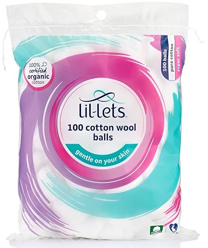 Lil-Lets 100 Cotton Wool Balls