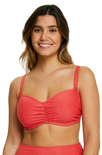SANS COMPLEXE, Bandeau baddräkt med bygel, Bask in Bliss-modell, Poppy röd, 90D, Poppy Red, 75D