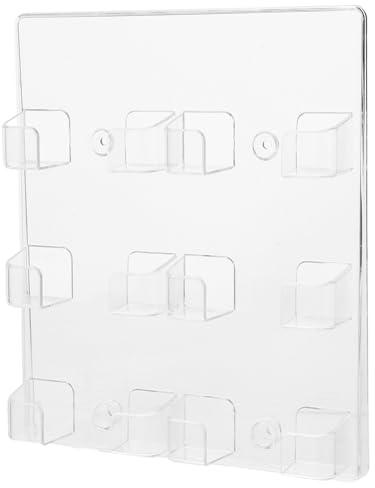DIYEAH Porte-Cartes De Visite Transparent Mural Et De Bureau Support Organique À 6 Compartiments Rangement Polyvalent Pour Cartes De Visite D'Identité Et De Crédit 9.84X8.46X1.77In