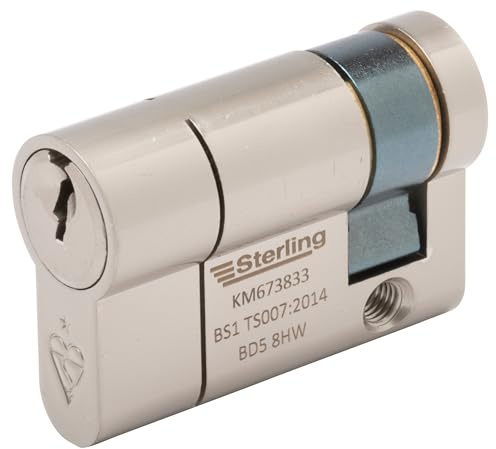 Door Minder BS1 TS007 1 Star Police Approved Keyed Alike Euro Door Cylinder (Additional Keys, Three)