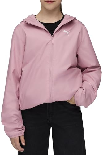 PUMA Unisex Kinder Fleece Lined Windbreaker Mantel, Poised Pink, 140 EU