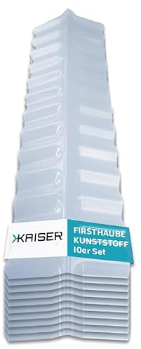 KAISER plastic® Firsthaube Klar | Wellplatten Dach Abdeckung, Welldach Kunststoff | Dachplatten wetterfest | Überdachung | Sinus 76/18 – 30 x 98,5 cm | 10 Stk.