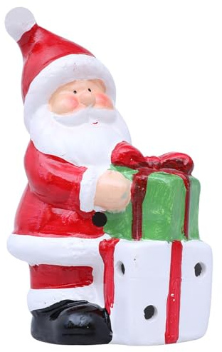 Pocoiau Figurine De Bonhomme Neige en Céramique Éclairée À LED Décoration Noël avec Un Éclat Chaud pour La Maison Le Bureau Affichage Vacances Poupée en Céramique Noël pour La