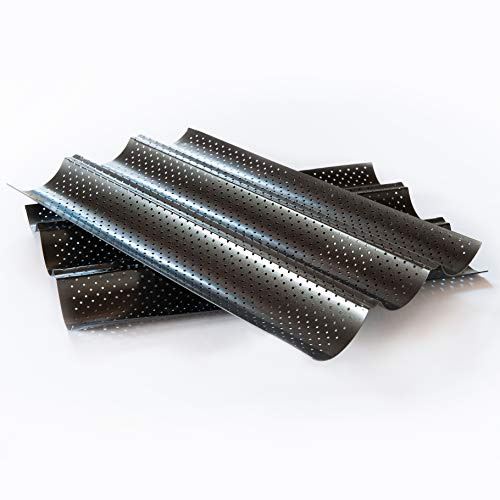 Baguette-Blech antihaft-beschichtet Baguette backen mit perforierten Backblech Ofenblech Baguette Form