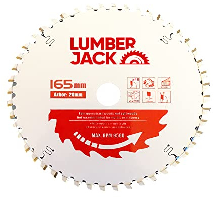 Lumberjack 165mm x 20mm 48 TCT Circular Saw Blade For Wood