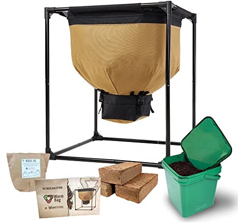 Wormbag Wurmkomposter Starterset | 150L Wurmfarm + 500 Wurmkiste Würmer