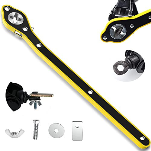 Auto Jack Ratchet Wrench of Labor-Saving Desigh, Car Jack and Lug Wrench, Handle Scissor Jack, Garage Tire Wheel Lug Wrench, for Motorcycle, Car, SUV and Other Vehicles.