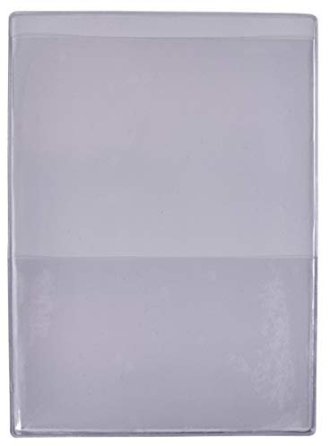 orgaexpert Schutzhülle für Internationalen Impfpass mit Kartenfach 100x140mm - dokumentenecht - transparent Impfausweis Impfbuch Hülle Etui