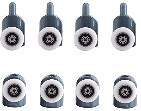 Gotetiso Duschtür Rollen 8 Stück Duschtürrollen Duschkabine Rollen Schiebetür Rollenführung Rollenführung Duschtür Schiebetür Rollen Türrollen für Die Dusche für Bad Badezimmer Türen 25 mm