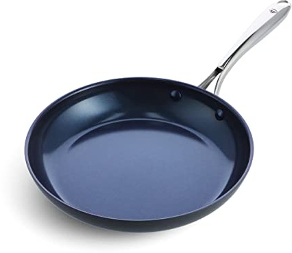 Blue Diamond Cookware Hard Anodized Ceramic Nonstick, 10 Frying Pan Skillet, PFAS-Free, Dishwasher Safe, Oven Safe, Grey