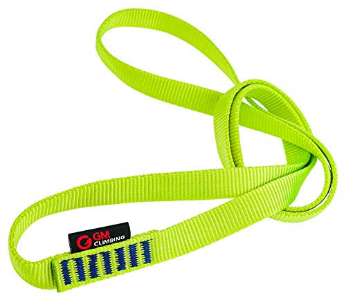GM Climbing Pack of 3 16mm Nylon Sling Runner 60cm / 24inch (Green Sling)