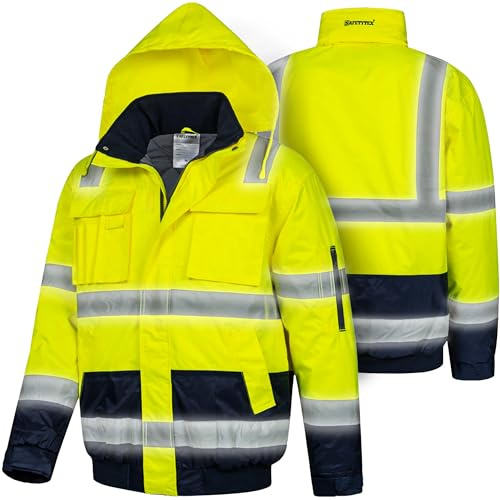Safetytex Warnschutz Pilotenjacke Hi Viz wasserdicht winddicht