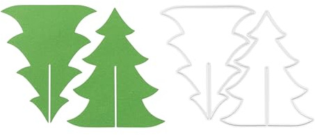 Stanzenshop Stanzschablone 3D Tannenbaum - Zauberhaftes Mobile Windspiel für deinen Winterzauber zu Hause, atmosphärischer Hingucker mit festlicher Aura