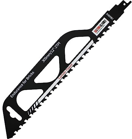 Saxton R305BC Heavy Duty Brick Concrete Cement Board Cutting Reciprocating Sabre Saw Blade fits Bosch Dewalt Makita and many more