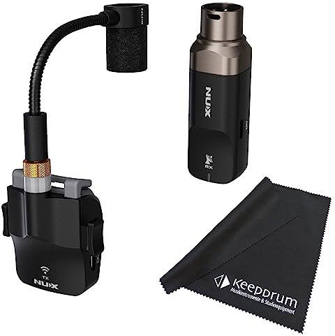 Nux B6 Drahtloses Saxophon Mikrofon System Wireless + keepdrum Poliertuch