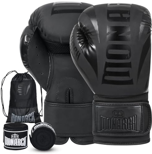 Boxing Gloves Men Women with Hand Wraps for Boxing, Muay Thai, Kickboxing, Punching Bag Workout traing and Sparing Gear Complete Boxing Kit, Size 8-16 OZ