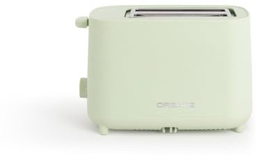 CREATE/TOAST STUDIO/Tostador verde / 6 Niveles de potencia, bandeja recogemigas, termostato, descongelación, recalentar, sistema de seguridad, 750W