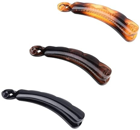 Apricitie 3 Stück Banane Haarspangen, Haarklammern Vintage | Bananen-Haarspangen Bananen Fisch Clips für langes Haar, Banana Hair Comb für Damen und Mädchen