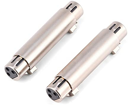 XLR-Buchse, 2 Stück, XLR-Buchse auf Buchse, Mikrofon-Adapter-Stecker für XLR-Kabelverbindung