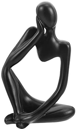 Abaodam Kreative Resin Denker Figur Dekorative Tischskulptur Für Wohnzimmer Büro Und Schlafzimmer Stilvolle Hauswärme Deko Langlebiges Material Minimalistisches Design