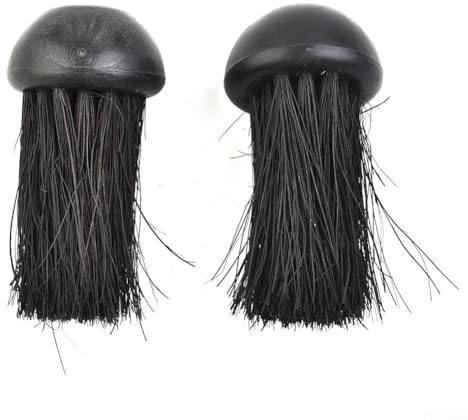 Sileduove 2 Stück Kaminbürste Kaminbesen Kamin Ersatz Rund Kaminbürstenkopf, Borsten 7,5 Cm Lang