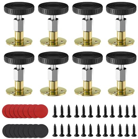 SKENGWEL 8 Stück Verstellbare Möbelfüß，27-64mm Verstellbare Füße，Möbelfüße Verstellbar mit Anti-Rutsch-Pad，für Tische, Schränke,Mechanische Ausrüstung，Möbel oder GerätefüßeSearchterms