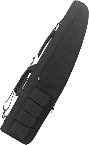 ANSNOW Taktische Waffentasche Für Gewehre, Weich Gepolsterter Gewehrkoffer, Schrotflintentasche, Multifunktionaler Airsoft-Gewehrrucksack Zum Jagen Und Angeln/Schwarz/120 Cm/47,2 Zoll