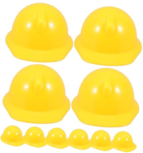 MUSISALY Miniatur Bauhelm 10 Stück Kunststoff Kleiner Schutzhelme Puppenhelm Dekoration Für Puppen Und Haustiere Party Zubehör