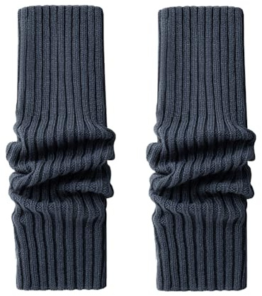 VUCDXOP Damen Langer Beinwärmer Frauen Mädchen Winter Crochet Stricken Stulpen Beinstulpen Beinwärmer Kniestrümpfe Legwarmers Strümpfe Overknees, in Einheitsgröße (Dunkelblau)