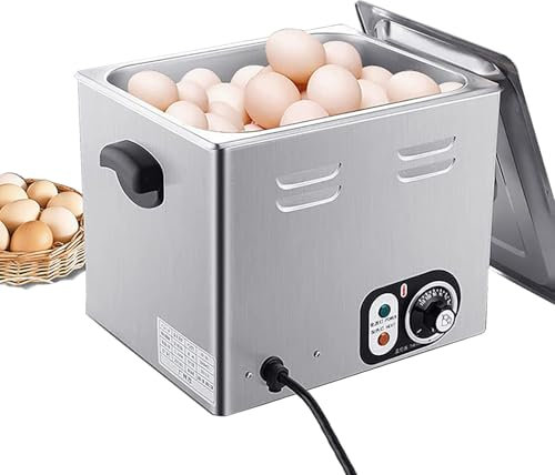 Dfdieratve Cocedor de Huevos EléCtrico de Cocina, Cocedor de Huevos de Aguas Termales, Comercial, 60 Piezas, Gran Capacidad, MáQuina para Huevos Medio Cocidos y Huevos Pasados ​​por Agua